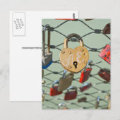 Sperrung der Liebe Postkarte (Vorne/Hinten)