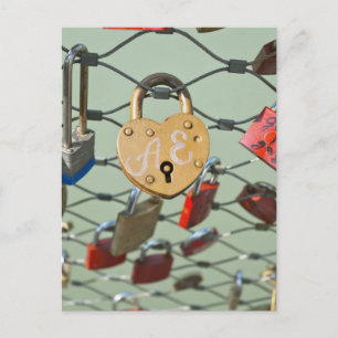 Sperrung der Liebe Postkarte