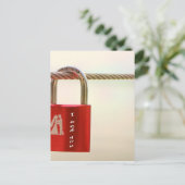 Sperrung der Liebe Postkarte (Stehend Vorderseite)