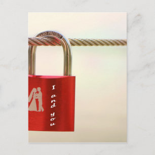 Sperrung der Liebe Postkarte