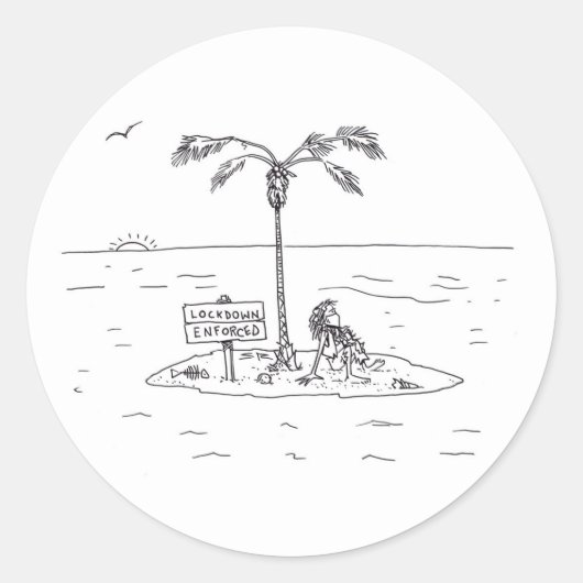 Sperrung Enforcierte große runde Aufkleber (Vorderseite)