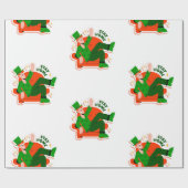 Sperrung von Zuhause-bleibe-Patricks Geschenkpapier (Flach)