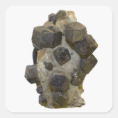 Spessartier in Matrix Quadratischer Aufkleber (Vorderseite)