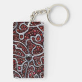 Spessartine Garnet und Silber Inspiriert Schlüssel Schlüsselanhänger (Rückseite)