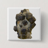 Spessartite in der Matrix Button (Vorderseite)