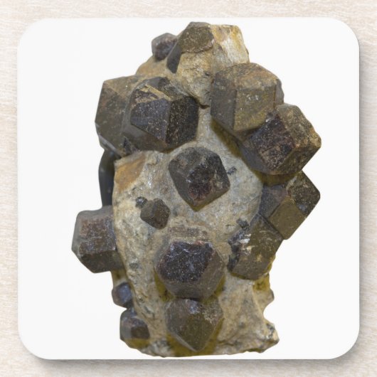 Spessartite in der Matrix Getränkeuntersetzer (Vorderseite)