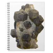 Spessartite in der Matrix Notizblock (Vorderseite)