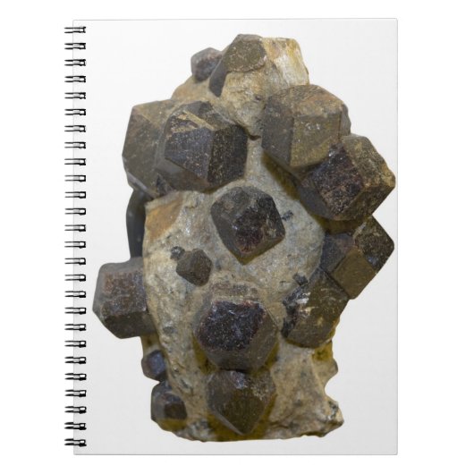 Spessartite in der Matrix Notizblock (Vorderseite)