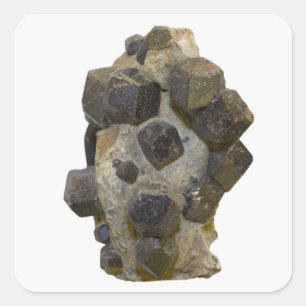 Spessartite in der Matrix Quadratischer Aufkleber