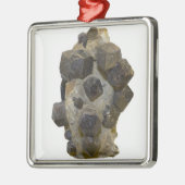 Spessartite in der Matrix Silbernes Ornament (Links)