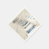 Spetses Greece Street - Traditionelle griechische Serviette (Ecke)