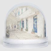 Spetses Greece Traditional Street Scene  Schneekugeln (Vorderseite)