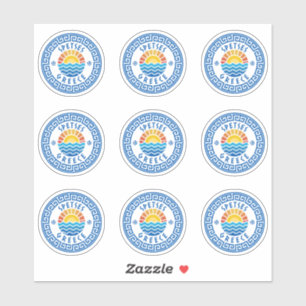 Spetses Island, Griechenland Mehrfachpackung Aufkleber