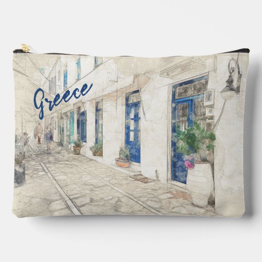 Spetses traditionell griechische Straßen Zubehörtasche (Vorderseite)