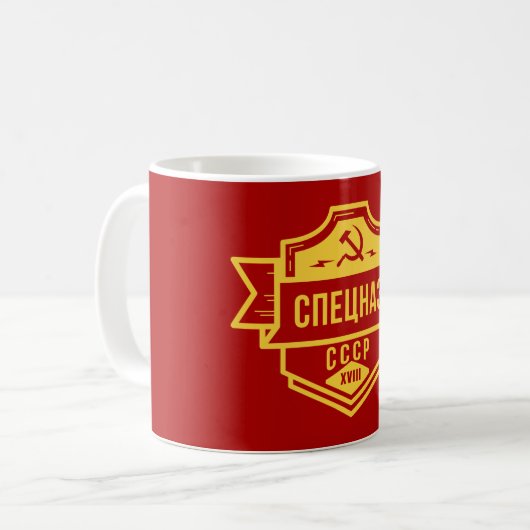 Spetsnaz CCCP Emblem-Tassen Kaffeetasse (Vorderseite Links)