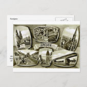 Speyer, Deutschland; frühe Multiview Postkarte (Vorne/Hinten)