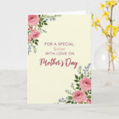 Spezial Schwester Liebe Muttertagskarte Karte (Gelbe Blume)