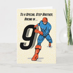 Spezial-Stiefbruder 9. Geburtstag Superheld Karte