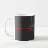 Spezial Unikat Grau Rot Elegant Modern Kaffeetasse (Links)