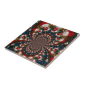 Spezial-Weihnachts-Santa-Kaleidoskop-Design Fliese (Seite)