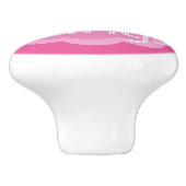 Spezialartikel Organisation rosa Blume Knopf Keramikknauf (Seitenansicht)