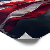 Spezialeffekt der amerikanischen Flagge Poster (Ecke)