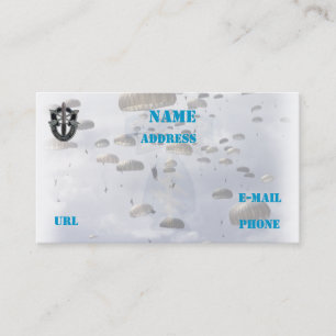 Spezialeinheiten Gruppenkarte für Grünbücher Visitenkarte