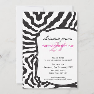 SPEZIALEVENT-EINLADUNGEN :: superb zebra 6P Einladung