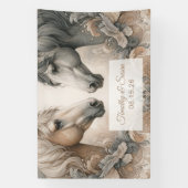 Spezialfesselnde Pferde-Hochzeitsbanner Banner (Vertikal)