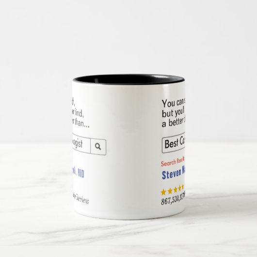 Spezialgeschenk für Kardiologen Zweifarbige Tasse (Mittel)