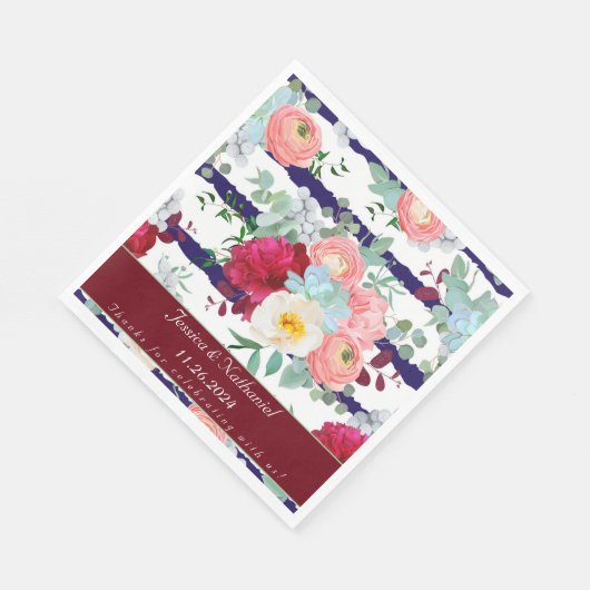 Spezialisieren Sie die Mischung von Navy White Str Serviette (Ecke)