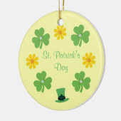 Spezialisieren Sie grünes Klee, Hut für St.Patrick Keramikornament (Links)