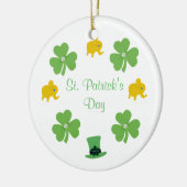 Spezialisieren Sie grünes Klee, Hut für St.Patrick Keramikornament (Links)