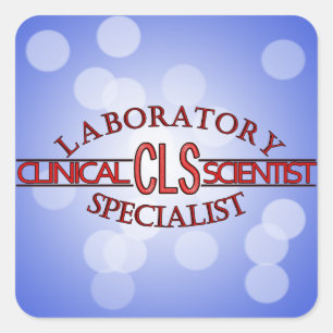 SPEZIALIST CLS LOGO KLINISCHER LABORWISSENSCHAFTLE QUADRATISCHER AUFKLEBER