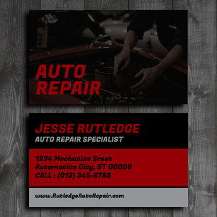 Spezialist für Autoreparatur - Individuelle Visite Visitenkarte