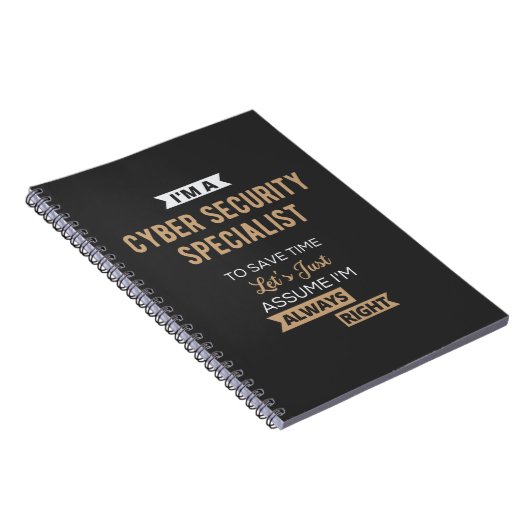 Spezialist für Cybersicherheit Notizblock (Rechte Seite)