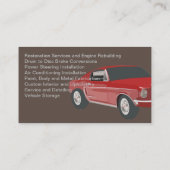 Spezialist für Kfz-Restaurierung Visitenkarte (Rückseite)