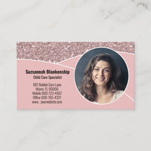 Spezialist für Kinderbetreuung - Foto QR-Code Visitenkarte (Vorderseite)