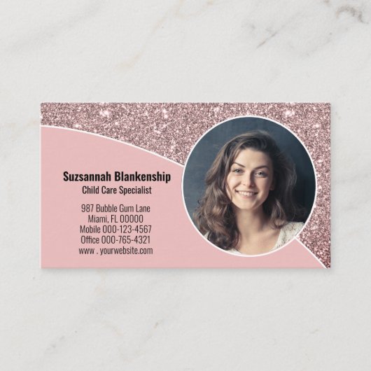 Spezialist für Kinderbetreuung - Foto QR-Code Visitenkarte (Vorderseite)