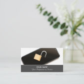 Spezialist für Mobilkommunikation und Sicherheitss Visitenkarte (Stehend Vorderseite)