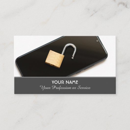 Spezialist für Mobilkommunikation und Sicherheitss Visitenkarte (Vorderseite)