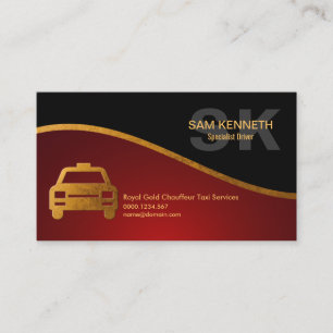 Spezialist für Monogramm-Gold-Logo für Taxifahre Visitenkarte