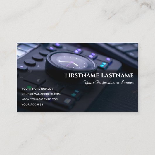 Spezialist für visuelle Effekte in der Digitaltech Visitenkarte (Rückseite)