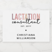 Spezialist IBCLC Schaumweinetikett (Einzelnes Label)