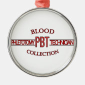 SPEZIALIST PBT PHLEBOTOMY TECH BLUTSAMMLUNG SILBERNES ORNAMENT (Vorne)