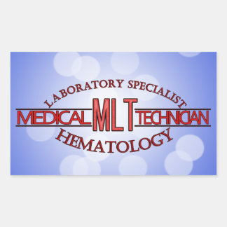 SPEZIALISTISCHER LABRADOR MLT HEMATOLOGIE MEDIZINI RECHTECKIGER AUFKLEBER