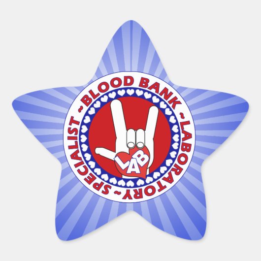 SPEZIALISTISCHES LABORTECH-LIEBE Stern-Aufkleber (Vorderseite)