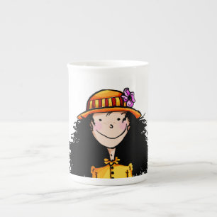 Spezialitäten-Tasse 3 Größen, Sommer Mädchen Porzellantasse