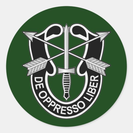 Spezialkräfte DUI - de oppresso libre Runder Aufkleber (Vorderseite)