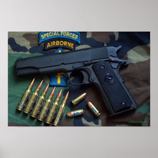 Spezialkräfte Grüne Berberveteranen-Patch drucken Poster (Vorne)